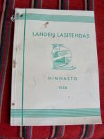Lahden Lasitehdas hinnasto 1958