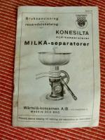 Milka- separaattori , Kytt-ohje, Konesilta ,Wrtsil