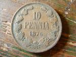 Kolikot. 10 penni 1876
