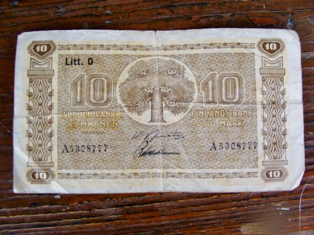 Seteli, 10 mk 1939
