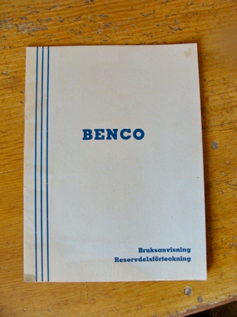 Benco, Lypsykoneen käyttöohje