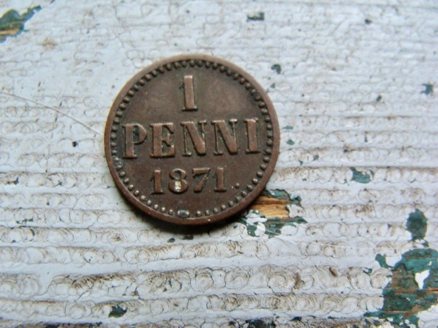 Kolikot. 1 penni 1871