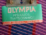 Olympia pesuliuos,  Vaasan Saippua Oy- etiketti